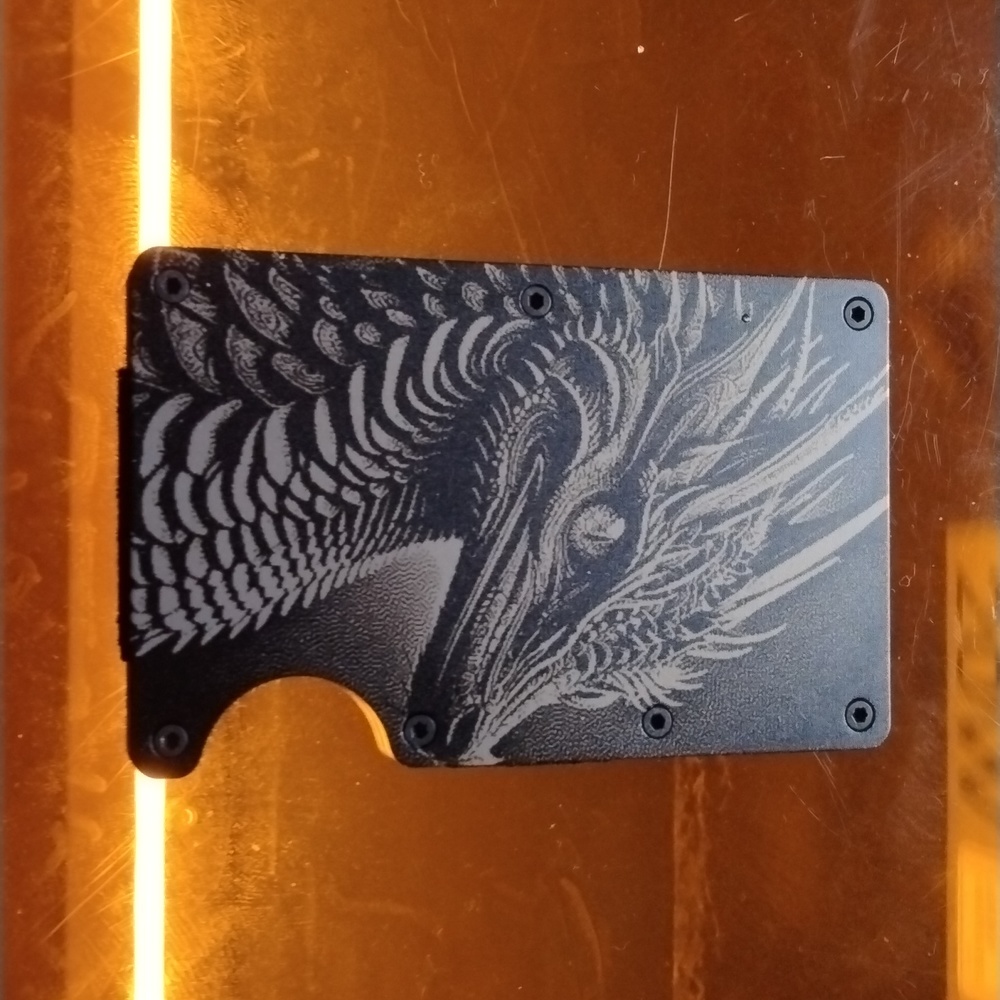Aluminum RFID blocking wallet. Custom